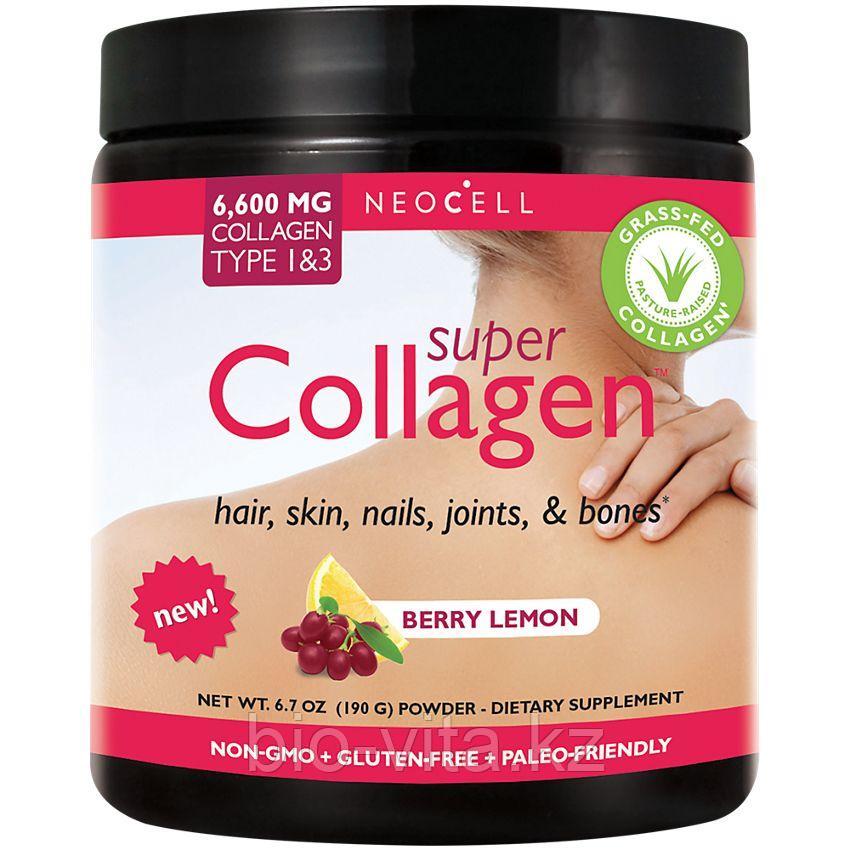 Neocell, Super Collagen СУПЕР КОЛЛАГЕН 6600 мг. в мерной ложке. 30 порций на 30 дней. С ягодным вкусом.