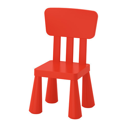 Стул детский МАММУТ д/дома/улицы красный ИКЕА, IKEA - фото 1 - id-p66184718