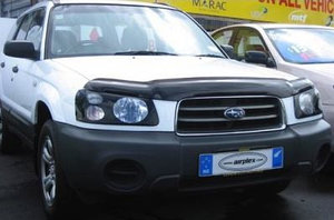 Защита фар Subaru Forester 2002-2005 (очки кант черный) AIRPLEX