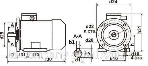 Эл. двигатель 5,5кВт/3000 об/мин АИР100L2 380В 3ф.1081 DRIVE ИЭК - фото 5 - id-p66179546