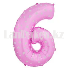 Воздушные шары цифры розовые с сердечками 76 сантиметр, от 0 до 9 - фото 7 - id-p66205750