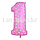 Воздушные шары цифры розовые с сердечками 40 сантиметр, от 0 до 9, фото 8