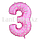 Воздушные шары цифры розовые с сердечками 40 сантиметр, от 0 до 9, фото 9