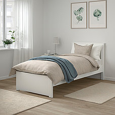 Кровать каркас СОНГЕСАНД белая Лурой 90х200 IKEA, ИКЕА, фото 3