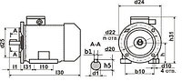 Эл. двигатель 5,5кВт/1000 об/мин АД132S61M1081