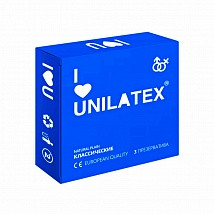 Презервативы "UNILATEX NATURAL PLAIN", классические, 3 штуки