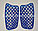 Футбольные щитки под гетры с силиконовой сеткой без резинок, синие, фото 6