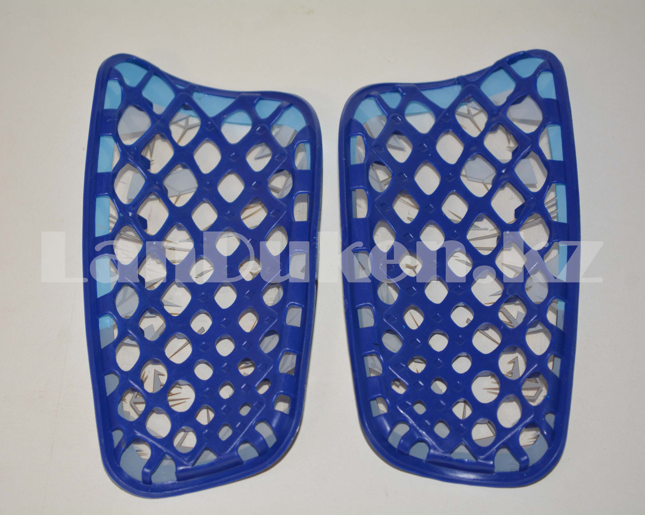 Футбольные щитки под гетры с силиконовой сеткой без резинок, синие - фото 6 - id-p66231430