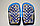 Футбольные щитки под гетры с силиконовой сеткой без резинок, синие, фото 8