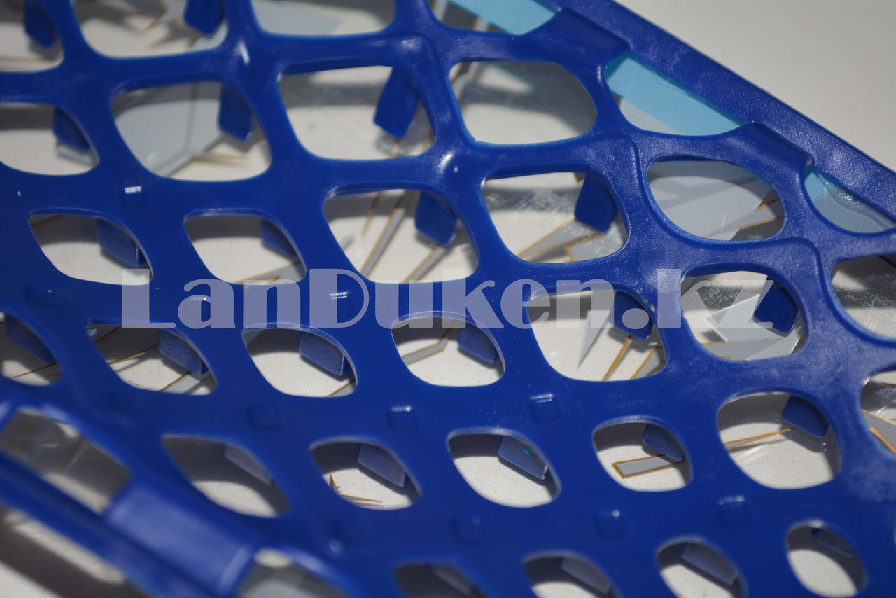 Футбольные щитки под гетры с силиконовой сеткой без резинок, синие - фото 9 - id-p66231430