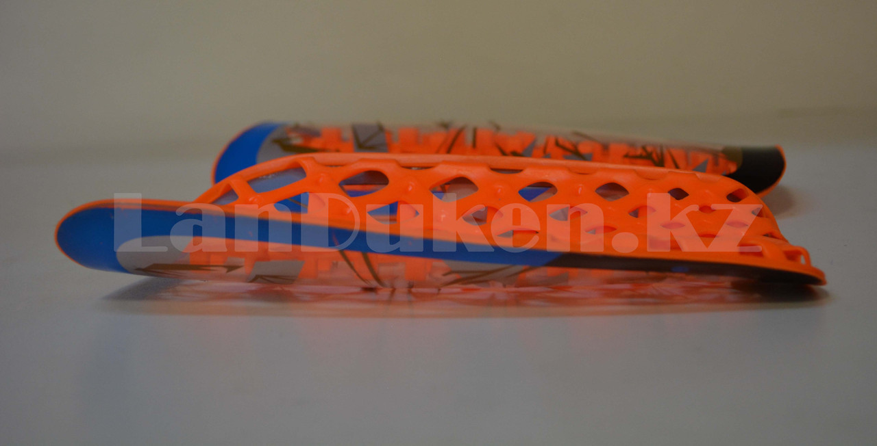 Футбольные щитки под гетры с силиконовой сеткой без резинок, оранжевые - фото 3 - id-p66231431