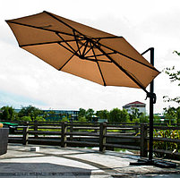 Зонт для кафе и летних площадок Патио восьмиугольный 3х3 бежевый, бирюзовый