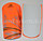 Футбольные щитки под гетры без резинок оранжевые с геометрическими узорами, фото 4