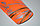 Футбольные щитки под гетры без резинок оранжевые с геометрическими узорами, фото 7