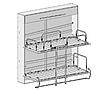 Механизм двухъярусная шкаф кровать "Twin Flip" - код GK-51