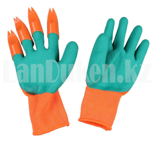 Рабочие садовые перчатки Garden Genie Gloves, оранжевые когти - фото 5 - id-p66258798