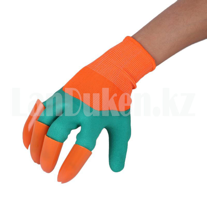 Рабочие садовые перчатки Garden Genie Gloves, оранжевые когти - фото 4 - id-p66258798