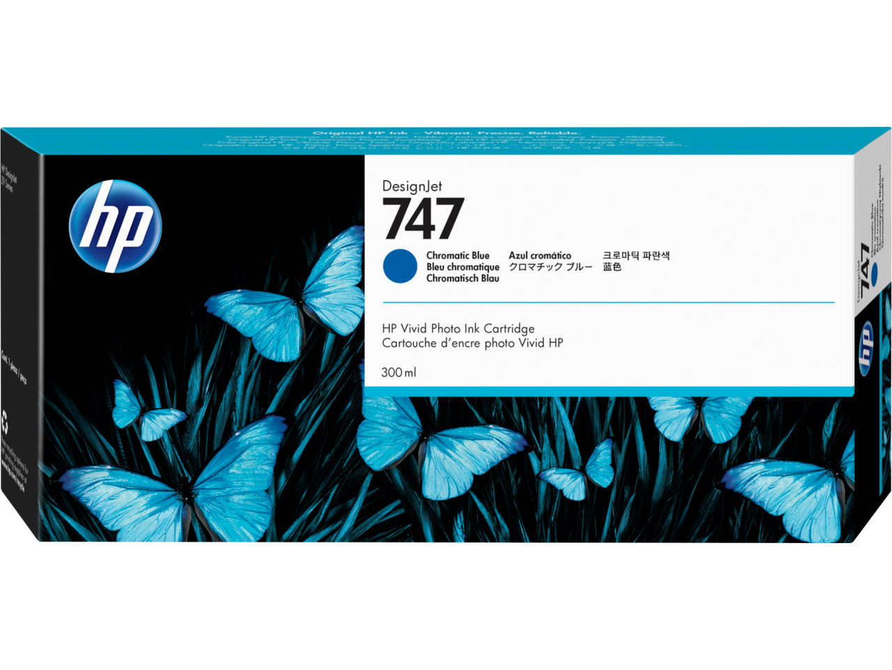 HP P2V85A Картридж хроматический зеленый HP 747 для DesignJet Z9+, 300 мл