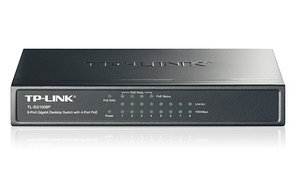 Коммутатор, TP-Link, TL-SF1008P, 8 портов (4 порта с PoE) 10/100M RJ45, PoE