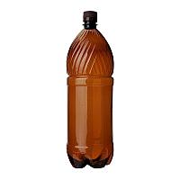 ПЭТ бутылка, коричн., 1 л, h 277 мм, d 78 мм, с крышкой, 60 шт