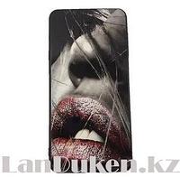 Чехол для телефона Samsung Galaxy A710 Принт девушки с яркой помадой