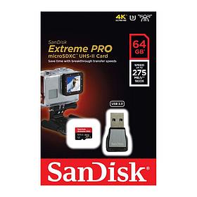 Micro SDXC Sandisk Extreme Pro  64GB UHS-II  U3 275MB/S