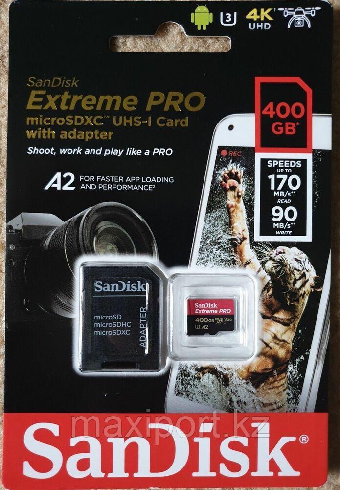Micro SDXC Sandisk Extreme Pro 400GB 170MB/S UHS-I U3 - фото 1 - id-p66274745