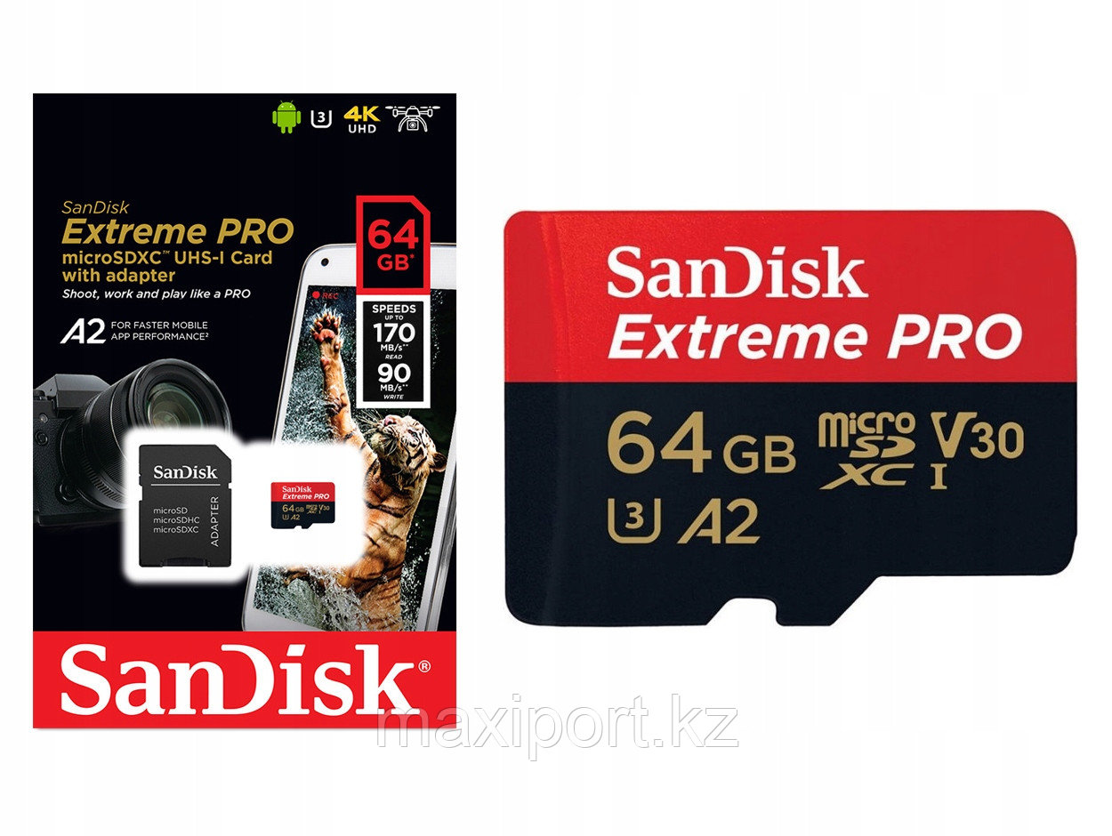 Micro SDXC Sandisk Extreme Pro  64GB UHS-I U3 170MB/S