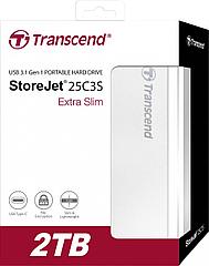 Внешний жесткий диск 2.5" 2TB Transcend TS2TSJ25C3S Type C