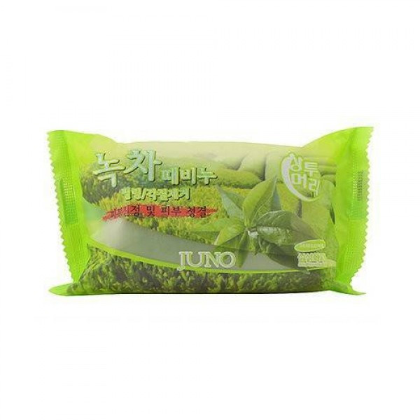 Juno Пилинг - мыло с зеленым чаем Green Tea Peeling Soap / 150 гр.
