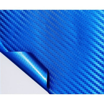 Виниловая пленка 3D под "Карбон" синий металлик 1,52 м.