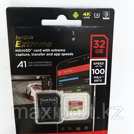 Micro SDHCSandisk Extreme 32GB 100MB/S  UHS-I U3, фото 2