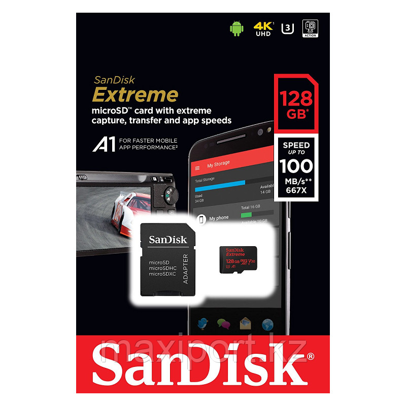 Micro SDXC Sandisk Extreme 128GB  100MB/S UHS-I U3