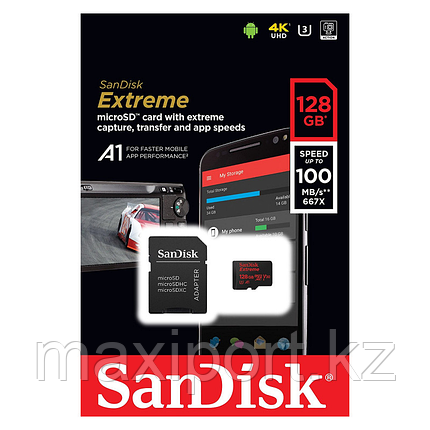 Micro SDXC Sandisk Extreme 128GB  100MB/S UHS-I U3, фото 2