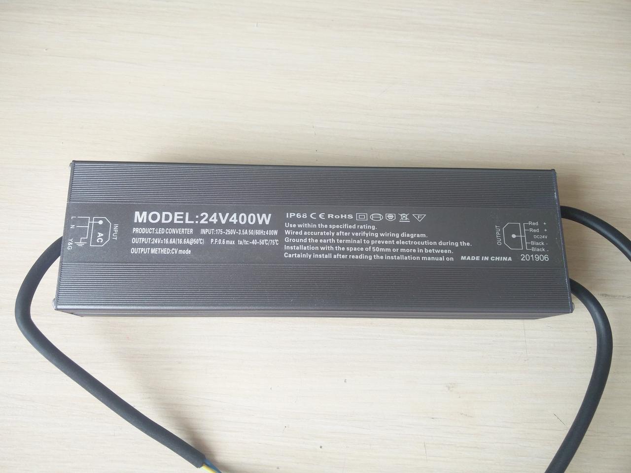Блок питания, IP68, 400Вт/DC24V, фото 1