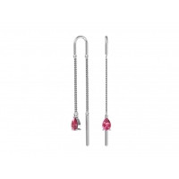Серебряные серьги с фианитом ЗОЛОТЫЕ КУПОЛА 0221281-00645