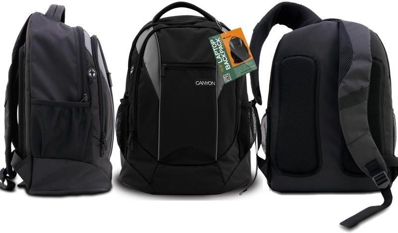 Рюкзак для ноутбука 15.6", Canyon, CNR-FNB01, Материал нейлон Цвет черный - фото 1 - id-p66297350