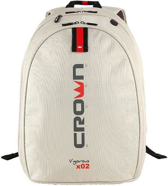 Рюкзак для ноутбука 15.6", Crown, BPV215W, Материал нейлон Цвет белый с бежевым и красным