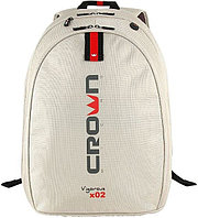 Ноутбукке арналған рюкзак 15.6", Crown, BPV215W, Нейлон материалы Бежевый және қызыл түсті ақ түсті