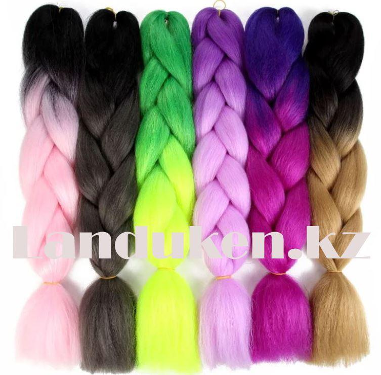 Канекалон двухцветные накладные волосы 60 см: продажа, цена в Алматы ...