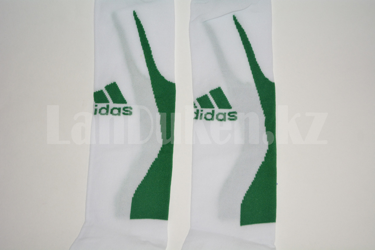 Футбольные гетры спортивные белые с зеленой надписью - фото 4 - id-p66299313
