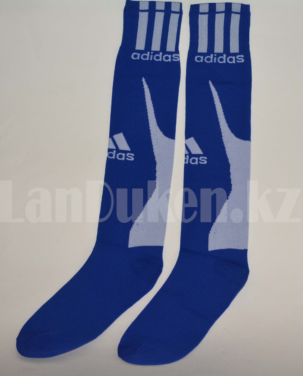 Футбольные гетры спортивные синие с белой надписью - фото 3 - id-p66299345