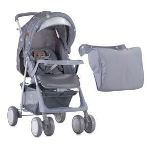 Коляска Lorelli Terra + накидка на ножки Серый / Grey CUTE KITTEN 1805