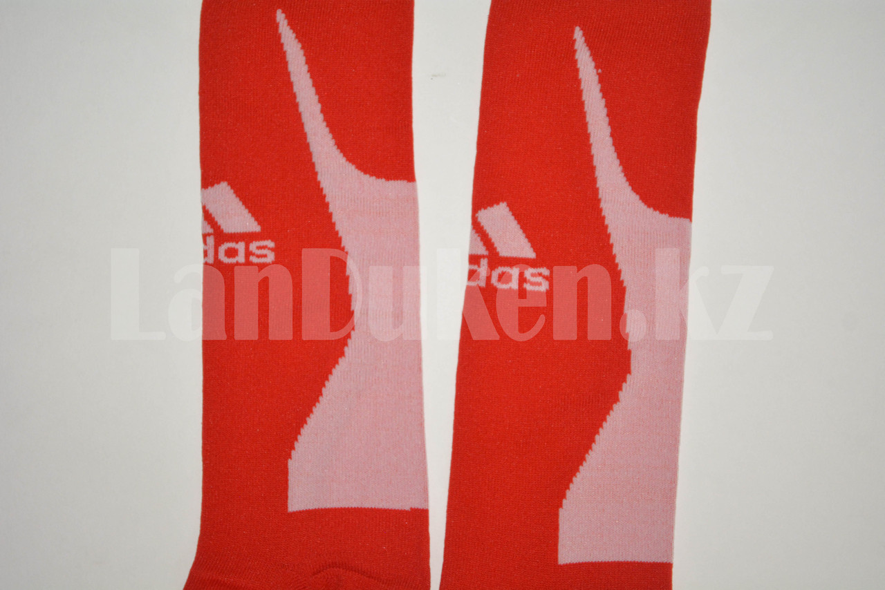 Футбольные гетры спортивные красные с белой надписью - фото 3 - id-p66299357