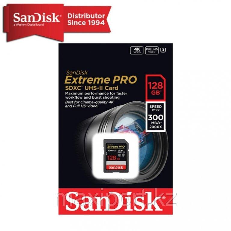 Sdxc CARD Sandisk extreme pro 128GB 300MB/S UHS-II U3 - фото 2 - id-p66316849