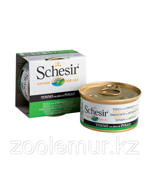 Schesir консервы для кошек (с тунцом и цыпленком) 85 гр., фото 1