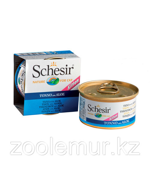Schesir Kitten консервы для котят (с тунцом и алоэ) 85 гр.