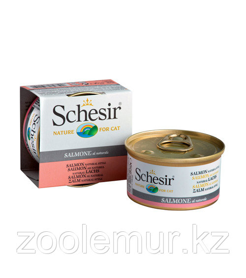 Schesir консервы для кошек (с лососем в собственном соку) 85 гр.