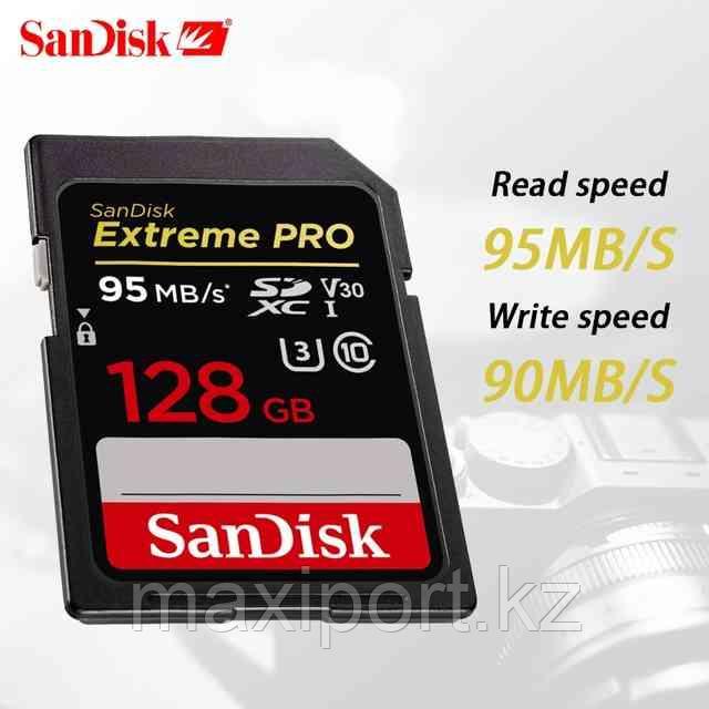 Sdxc Card Sandisk extreme pro 128GB 95MB/S UHS-I U3 - фото 1 - id-p66320869