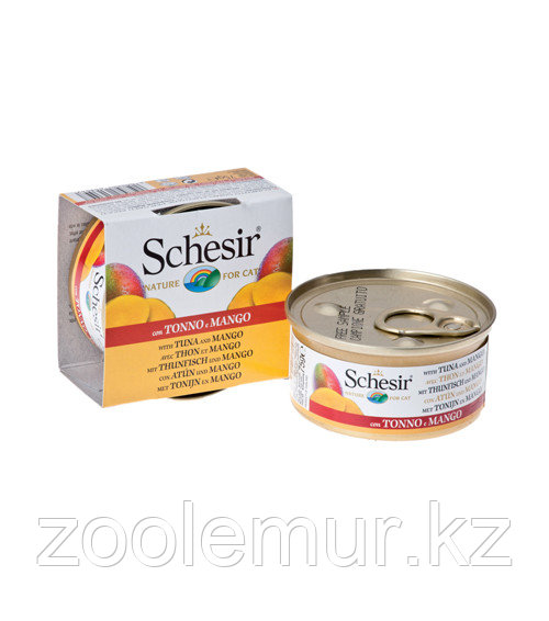 Schesir консервы для кошек (с тунцом, манго и рисом) 75 гр.